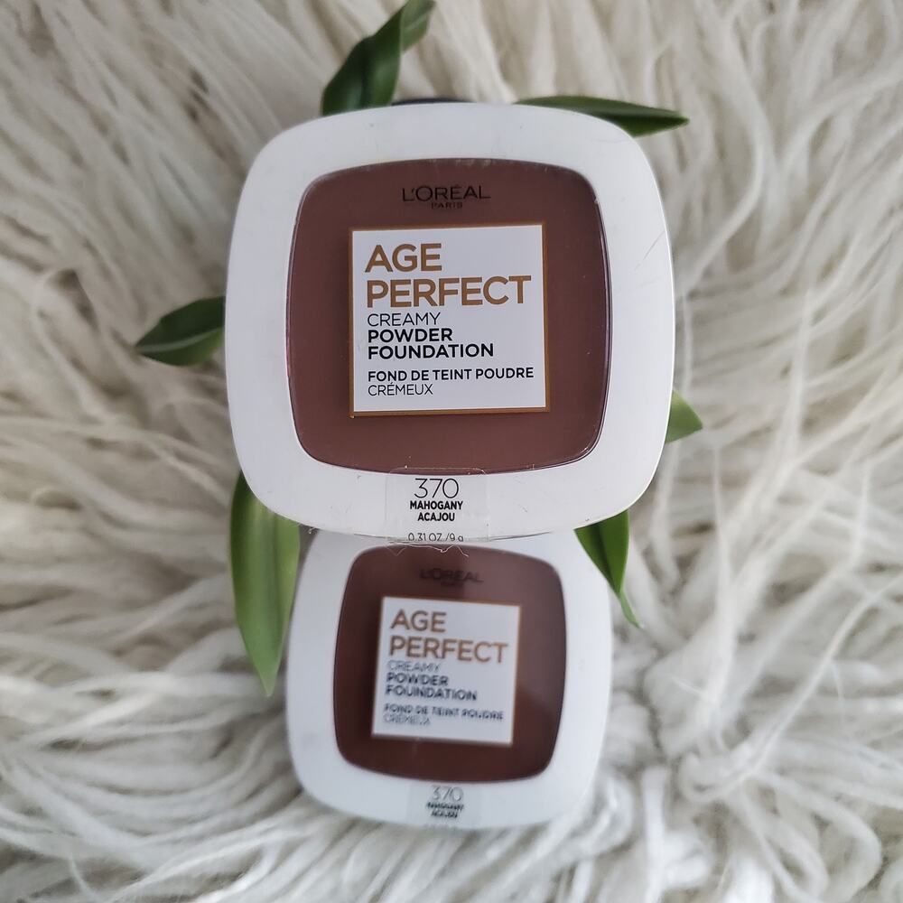 L'Oreal Age Perfect Creamy Powder Foundation Bundle Mahogany 370